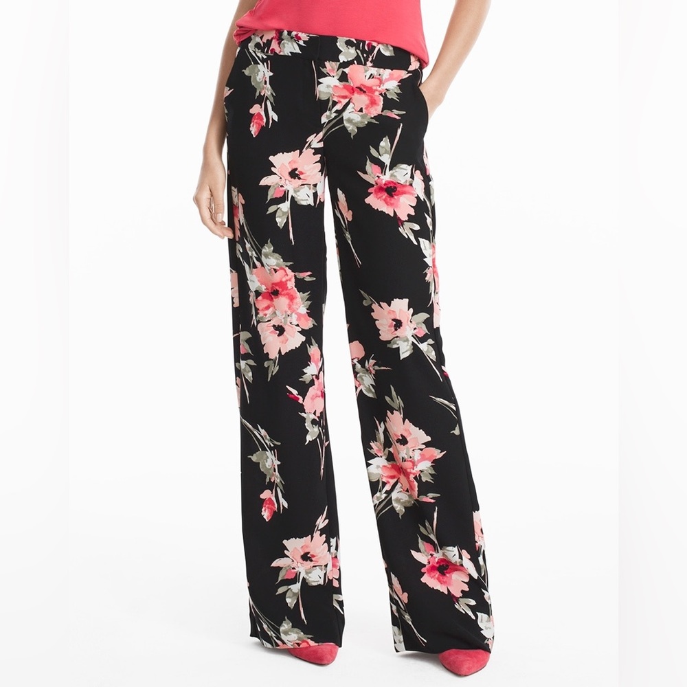 Women’s White House Black Market Floral Wide Leg Pant